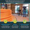 SharkBite 1/2 Inch x 500 Feet Orange PEX Pipe, Made in the USA, Oxygen Barrier Flexible Water Tubing for Radiant and Hydronic Heating, U860O500 view 3