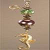 Seahorse with Faux Pearl and Faceted Glass Ceiling Fan Pull Chain/Light Pull view 1