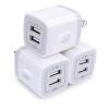 Wall Charger,USB Brick 3Pack 2.1A/5V Dual Port USB Plug Charger Cube Power view 1