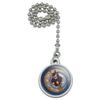 Witch on Broom Over Moon Art Nouveau Style Ceiling Fan and Light Pull Chain view 1