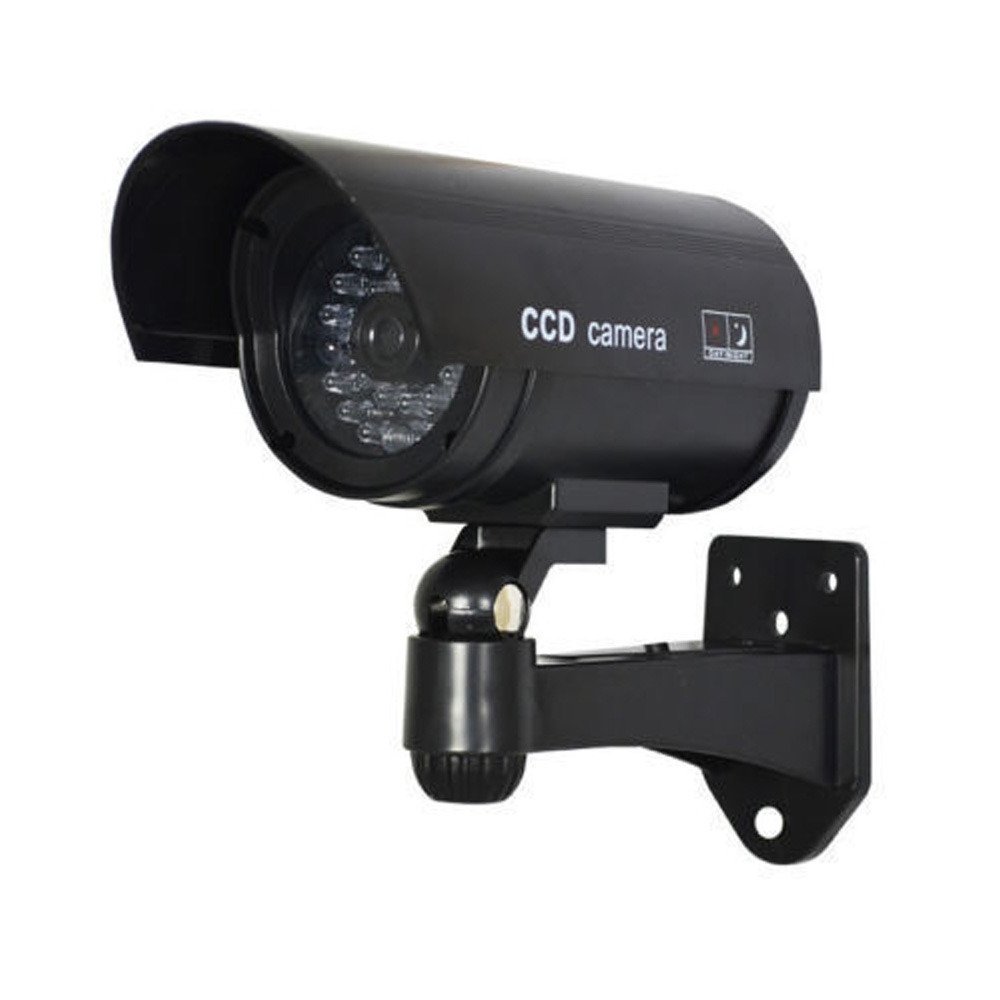 ETOPARS Black Fake Dummy Security CCTV Camera Waterproof IR LED Dummy