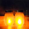 Mason Jar Solar Lights Lanterns, 6-Pack Amber Flame Flicker Lights with Glass Mason Jar,Best for Wedding Garden Patio Outdoor Solar Powered Hanging Lanterns(Jars & Hangers Included) view 3