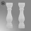 Baluster Leg White Ceramic Balustrade Part 20.25" High Decorative Stair Railing Balcony Balusters | Renovators Supply Manufacturing Pack of 2 view 2