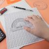 Pacific Arc's 8 Inch Plastic Protractor Clear Ruler view 3
