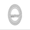 Pacific Arc's 8 Inch 360 Degree Plastic Circular Protractor Clear view 1