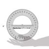 Pacific Arc's 8 Inch 360 Degree Plastic Circular Protractor Clear view 2