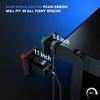 Maximm Cable 2 Ft 360 Rotating Flat Plug Extension Cord, 16/3 AWG Multi 3 Outlet 3-Prong Grounded Wire- Black - UL Certified view 2
