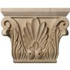 9 1/2"W x 6"BW x 3 1/8"D x 7 5/8"H Medium Chesterfield Capital (Fits Pilasters up to 5 5/8"W x 1 3/8"D), Alder view 1