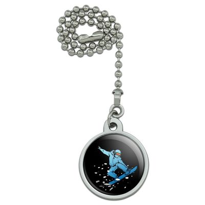 GRAPHICS & MORE Snowboarder on Black Ceiling Fan and Light Pull Chain