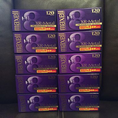 Maxell Hi-8 120 XR-Metal Professional Quality 60 Min. 8MM Camcorder Videotape 10 Pack