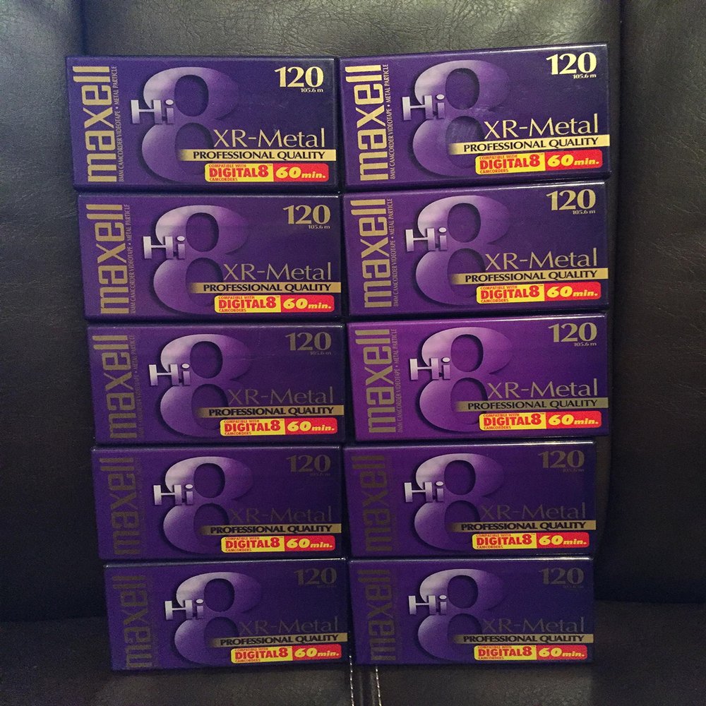 Maxell Hi-8 120 XR-Metal Professional Quality 60 Min. 8MM Camcorder Videotape 10 Pack