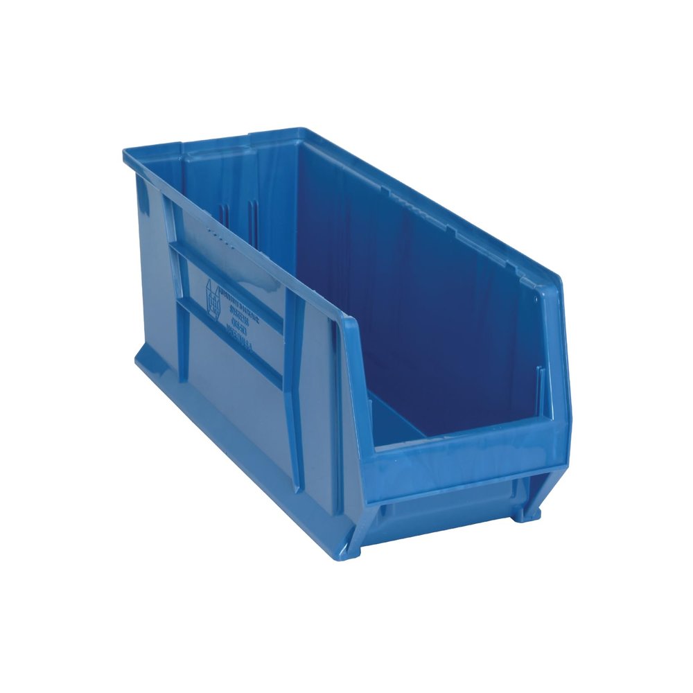 QUANTUM STORAGE SYSTEMS QUS973BL HULK Heavy Duty Part Organizer Blue Bins 30" L x 11" W x 10" H 4 Pack