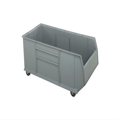 Quantum Storage Systems QRB216MOBGY Rack Bins Heavy Duty Part Organizer Gray Bins 42" L x 20" W x 21" H