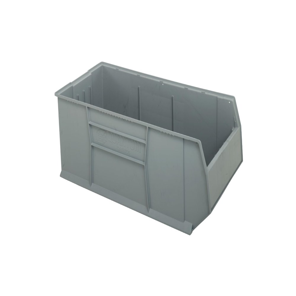 Quantum Storage Systems QRB206GY Rack Bins Heavy Duty Part Organizer Gray Bins 42" L x 20" W x 18" H