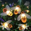 SEMILITS Solar String Lights 20LED Outdoor Waterproof Simulation Honey Bees Decor for Garden Xmas Decorations Warm White view 1
