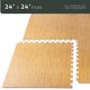 Forest Floor 5/8 Inch Thick Printed Foam Tiles, Premium Wood Grain Interlocking Foam Floor Mats, Anti-Fatigue Flooring, Light Bamboo, 48 Sq Ft view 3