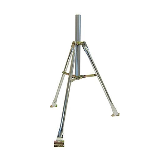 TRI-3 3' FT Tripod Mount Kit Antenna 1-9/16" Inch O.D. Mast 27 Inch Long with 3 15-inch Anchors Fit Pipe Mast up to 1 3/4 Inch