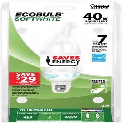 Feit Electric BPESL7F 40-Watt Equivalent Decorative CFL Bulb