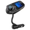 Nulaxy Bluetooth Car FM Transmitter Audio Adapter Receiver Wireless Handsfree Voltmeter Car Kit TF Card AUX 1.44 Display - KM18 Black Matte view 1
