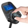 Nulaxy Bluetooth Car FM Transmitter Audio Adapter Receiver Wireless Handsfree Voltmeter Car Kit TF Card AUX 1.44 Display - KM18 Black Matte view 2