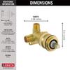 Delta Faucet Wall-Mount Rough-In Valve for Delta Single-Handle Wall-Mount Bathroom Faucets R3510-WL view 3