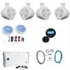 Rockville RWB90W Bundle: (2) Pair 8" Wakeboard Speakers, RGHR2 Receiver w Bluetooth, RMC80LW LED Speaker, RMWK4 4 AWG Waterproof Wire Kit, RXM-S6 6-Channel Marine Amplifier, 6-Items view 1