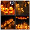 YBB Solar Pumpkin String Lights, Waterproof Halloween Decoration String Lights, 30 LED Lights 8 Modes Jack-O-Lantern for Outdoor, Home, Patio, Garden (7m/22ft Warm White) view 2