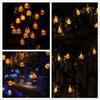 YBB Solar Pumpkin String Lights, Waterproof Halloween Decoration String Lights, 30 LED Lights 8 Modes Jack-O-Lantern for Outdoor, Home, Patio, Garden (7m/22ft Warm White) view 3
