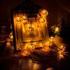 YBB Solar Pumpkin String Lights, Waterproof Halloween Decoration String Lights, 30 LED Lights 8 Modes Jack-O-Lantern for Outdoor, Home, Patio, Garden (7m/22ft Warm White) view 4
