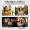 ARKON Mounts Rechargeable Phone Selfie Light | 40 High Power LEDs | Color Accurate | 3 Light Modes | Ring Light for Phone, Laptop, iPhone, IPad, Video view 4