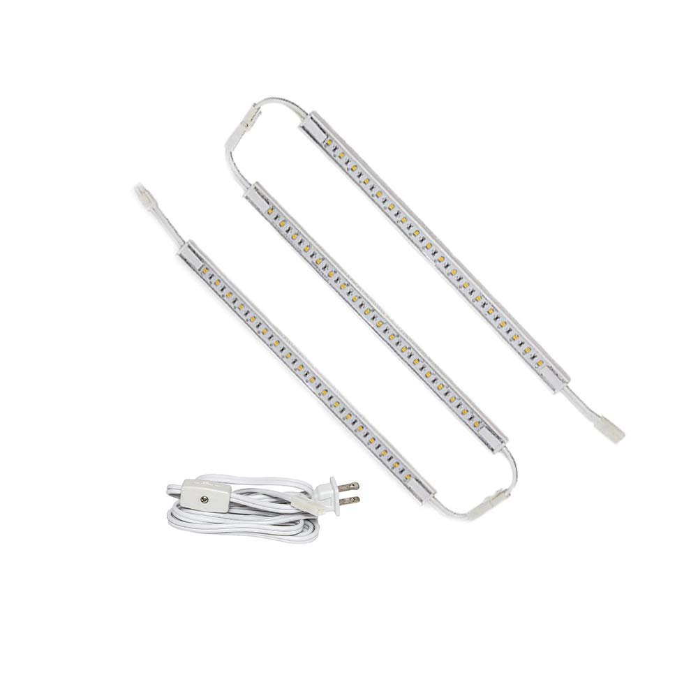 Nadair UNLT112-3K-3CLR 12" LED Under Cabinet Light Bars 3-Pack, Plug-In, Easy Installation, 110 Lumens (x3),White
