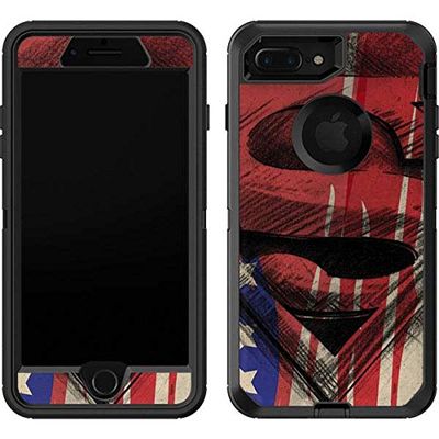 Skinit Decal Skin Compatible with OtterBox Defender iPhone 7 Plus - Officially Licensed Warner Bros Superman Crest Design
