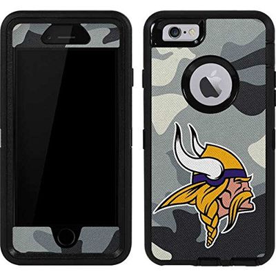 Skinit Decal Skin Compatible with OtterBox Defender iPhone 6 - Officially Licensed NFL Minnesota Vikings Camo Design