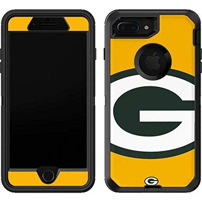 Skinit Decal Skin Compatible with OtterBox Defender iPhone 7 Plus - Officially Licensed NFL Green Bay Packers Large Logo Design