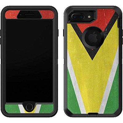 Skinit Decal Skin Compatible with OtterBox Defender iPhone 7 Plus - Officially Licensed Skinit Originally Designed Guyana Flag Distressed Design