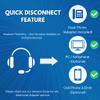 TruVoice HD-350 Deluxe Headset with Noise Reduction Voice Tube & HD Sound - Compatible with Yealink, Grandstream, Sangoma, Ooma and Snom Desk Phones view 3