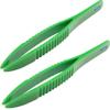 2 PCS PLASTIC TWEEZERS 5" NON CONDUCTIVE JEWELRY WATCHMAKERS view 1