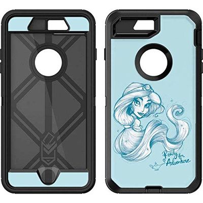 Skinit Decal Phone Skin Compatible with OtterBox Defender iPhone 7 Plus - Officially Licensed Disney Princess Jasmine Ready for Adventure Art Design