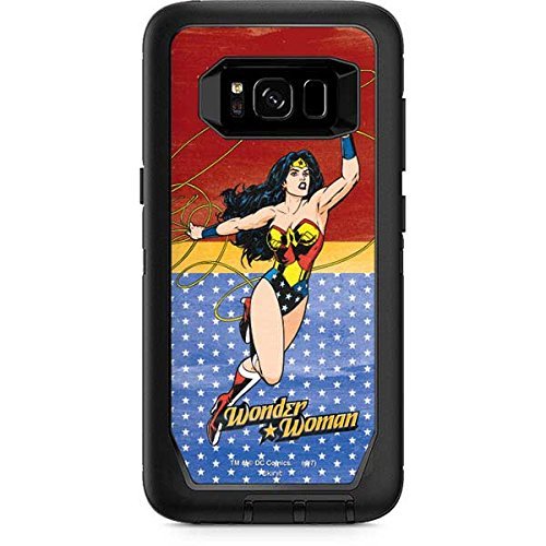 Skinit Decal Skin Compatible with OtterBox Defender Galaxy S8 - Officially Licensed Warner Bros Wonder Woman Ready to Fight Design