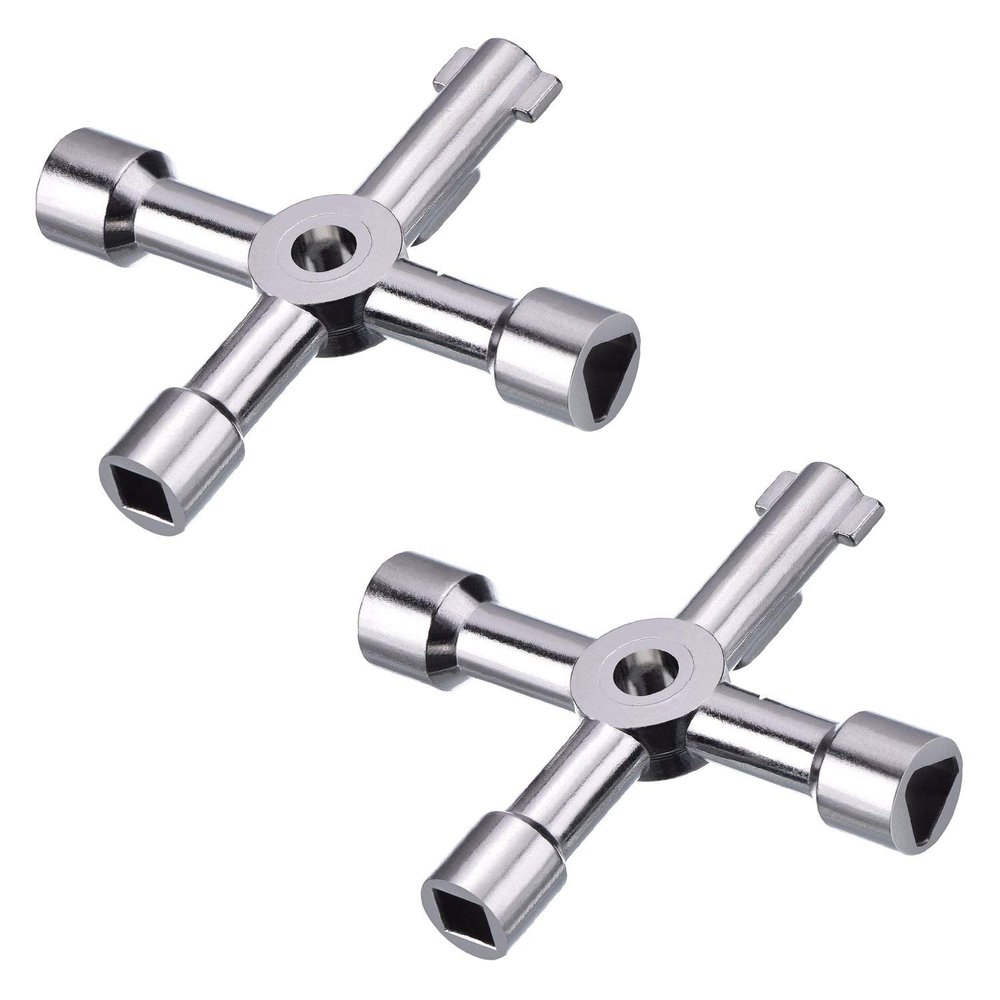 Shappy 2 Pack 4 Way Cabinet Panel Keys for Water Meter