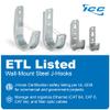 ICC 2-Inch Wall Mount J-Hook  25-Pack, Cable Support Hooks with Retainer Clips, Galvanized Steel with Zinc Finish  for Structured Cabling and Cable Management view 2