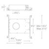 WAC Lighting HR-3LED-H17AC Aether LED New Construction IC Rated Chicago Plenum Housing, Aluminum view 3