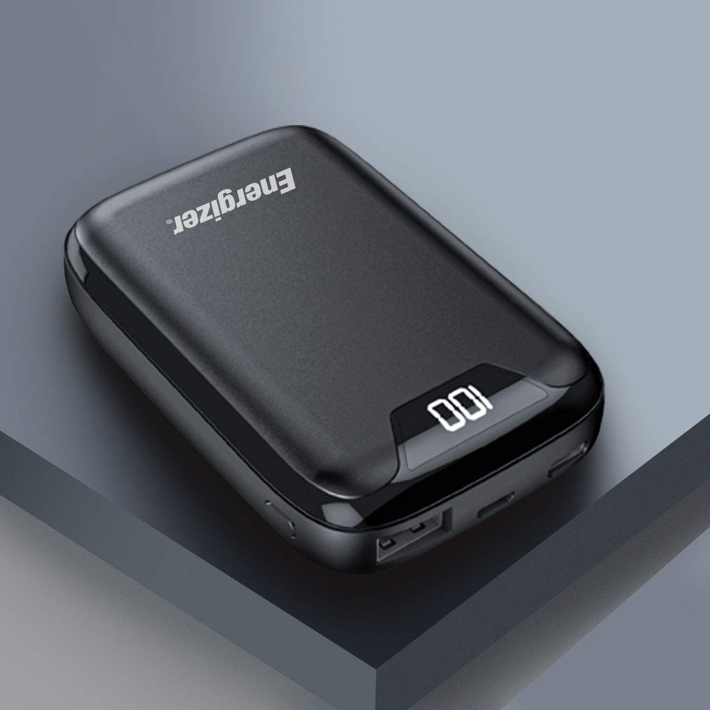 Energizer UE10004QC 10000mAh 2.1A Quick Charge 3.0 ABS Lithium Polymer Power Bank for Smartphones and Tablets, White
