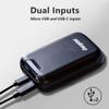 Energizer UE10004QC 10000mAh 2.1A Quick Charge 3.0 ABS Lithium Polymer Power Bank for Smartphones and Tablets, White view 3