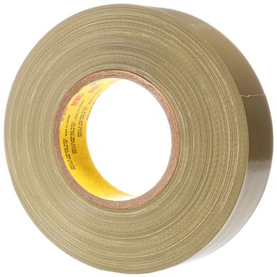 Scotch Polyethylene Coated Cloth Tape 390, Olive, 1 in x 60 yd, 11.7 mil, 36 per case