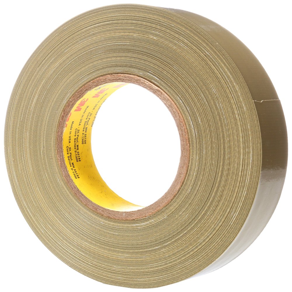 Scotch Polyethylene Coated Cloth Tape 390, Olive, 1 in x 60 yd, 11.7 mil, 36 per case
