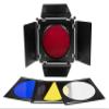 Fotodiox Fotodiox Universal Barndoor Kit with 45 Degree Honeycomb Grid & Color Gels, for Bowens Gemini Standard, Classica Powerpack, R Series, Rx Series and Pro Series Strobe Flash Light with view 2