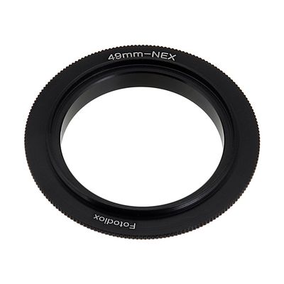 Fotodiox 49mm Filter Thread Macro Reverse Mount Adapter Ring for Sony E-Series Camera Fits Sony