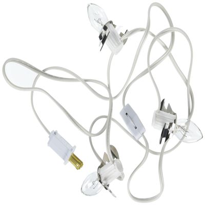 Darice White, Accessory Cord with 3 Lights, 6 Feet, 6401