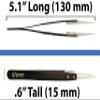 Precision Ceramic Tweezers Heat Resistant Non-conductive Anti-Magnetic Pointed Tweezers for Pinching Coils, Electronics, Jewelry-making (Black) by EX ELECTRONIX EXPRESS view 4